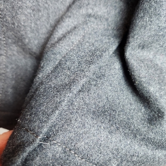 American Eagle Recycled Wool Blend Pea Coat Deadstock Grey Sz L NWT plaid lined - Picture 5 of 13